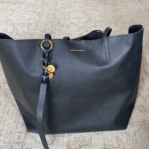 Alexander McQueen skull leather tote